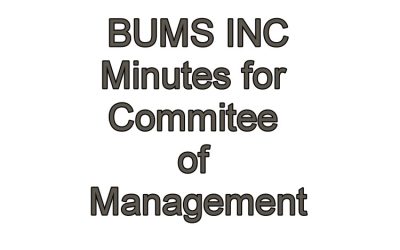 BUMS Inc Minutes – 2nd December 2024