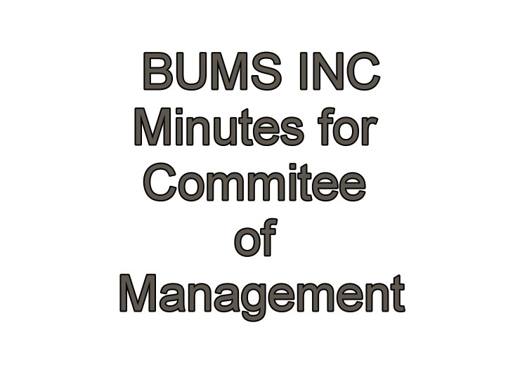 BUMS INC Minutes – 3 October, 2022